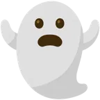 faccina imbronciata con bocca aperta + fantasma