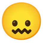 faccina imbronciata con bocca aperta + faccina frustrata