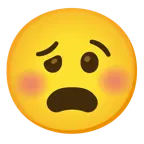 faccina imbronciata con bocca aperta + faccina stordita