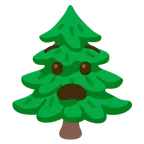 faccina angosciata + albero sempreverde