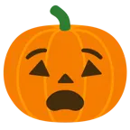 faccina angosciata + zucca di Halloween