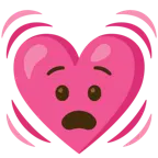 faccina angosciata + cuore che batte