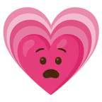 faccina angosciata + cuore che cresce
