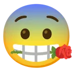 faccina impaurita + rosa
