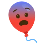 faccina impaurita + palloncino