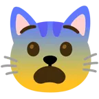 faccina impaurita + muso di gatto