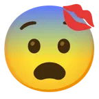 faccina impaurita + impronta della bocca