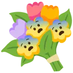 faccina impaurita + mazzo di fiori
