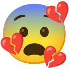 faccina impaurita + cuore infranto