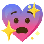 faccina impaurita + cuore che luccica