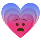 faccina impaurita + cuore che cresce