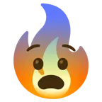 faccina impaurita + fuoco