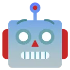 faccina impaurita + faccina di robot