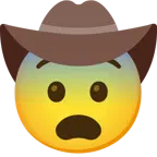 faccina impaurita + faccina con cappello da cowboy