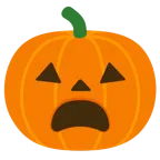 faccina esausta + zucca di Halloween