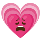 faccina esausta + cuore che cresce