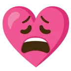 faccina esausta + cuore con fiocco