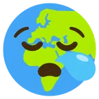 sleepy face + globe showing Europe-Africa