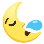 sleepy face + last quarter moon face