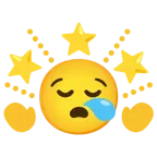 sleepy face + glowing star