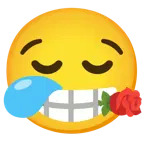 sleepy face + rose