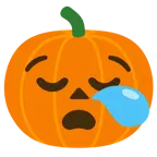 sleepy face + jack-o-lantern