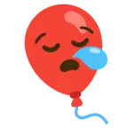 sleepy face + balloon