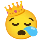 sleepy face + crown