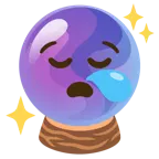 sleepy face + crystal ball