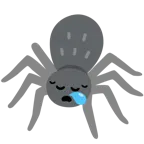 sleepy face + spider