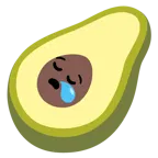 sleepy face + avocado