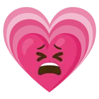 faccina stanca + cuore che cresce