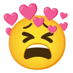 faccina stanca + cuore con freccia