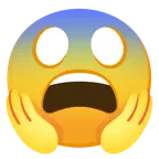 faccina stanca + faccina terrorizzata