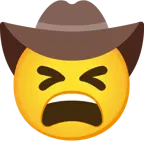 faccina stanca + faccina con cappello da cowboy