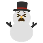 faccina stanca + pupazzo di neve senza neve