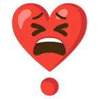 faccina stanca + punto esclamativo a cuore
