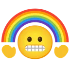 faccina con smorfia + arcobaleno