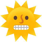 faccina con smorfia + faccina sole