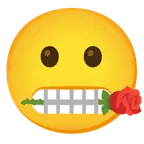 faccina con smorfia + rosa