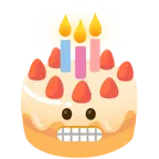 faccina con smorfia + torta di compleanno