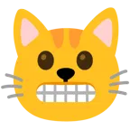 faccina con smorfia + muso di gatto