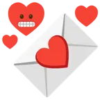 faccina con smorfia + lettera d’amore