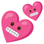 faccina con smorfia + due cuori
