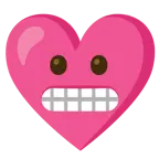 faccina con smorfia + cuore con fiocco
