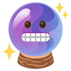 faccina con smorfia + sfera di cristallo