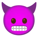 faccina con smorfia + faccina con sorriso e corna