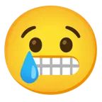 faccina con smorfia + faccina che piange