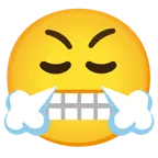 faccina con smorfia + faccina che sbuffa