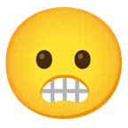 faccina con smorfia + faccina imbronciata con bocca aperta